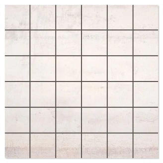 Mosaik Klinker Acier Vit Matt 30x30 (5x5) cm